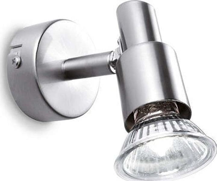Applique-Contemporanea-Slem-Metallo-Nickel-1-Luce-Gu10-10W-3000K-Luce-Calda