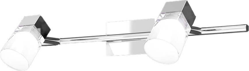 Applique-Contemporanea-Sunny-Metallo-Cromo-Vetro-Satinato-2-Luci-G9
