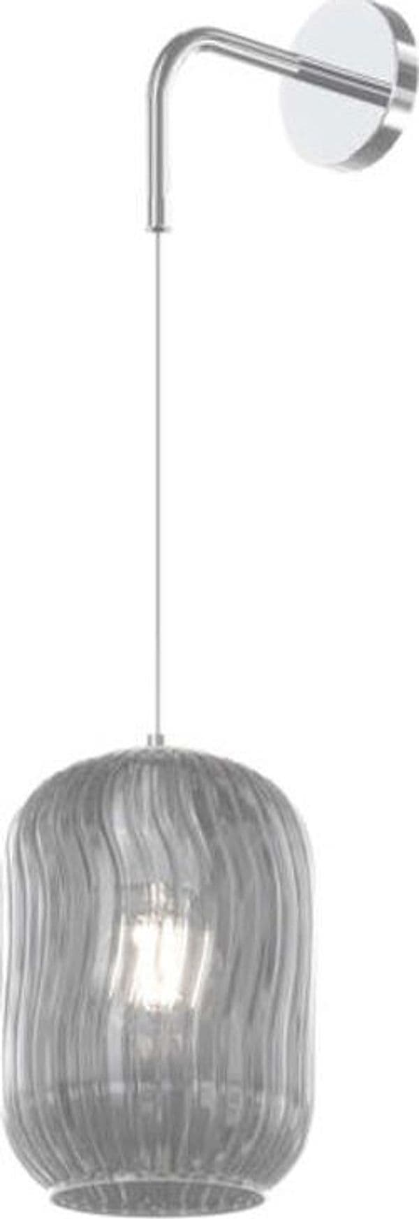 Applique-Contemporanea-Tender-Metallo-Cromo-Vetro-Fumè-1-Luce-E27