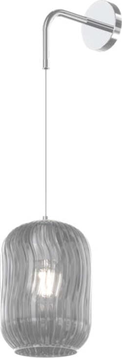 Applique-Contemporanea-Tender-Metallo-Cromo-Vetro-Fumè-1-Luce-E27