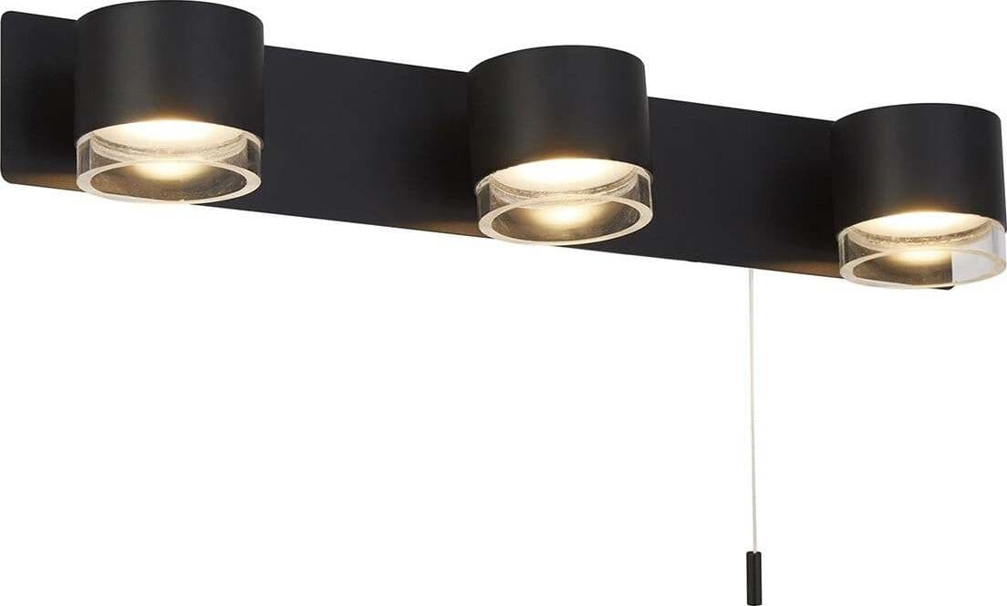 Applique-Contemporanea-Tumbler-Acciaio-Nero-Policarbonato-Bianco-Led-3,1-3000K