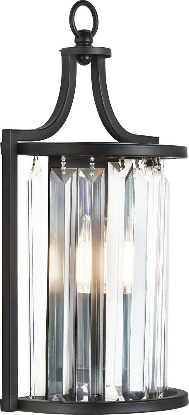 Applique-Contemporanea-Victoria-Acciaio-Nero-Vetro-1-Luce-E14