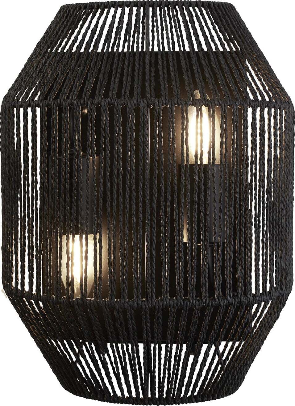 Applique-Contemporanea-Vimini-Acciaio-Nero-Tessuto-2-Luci-E27
