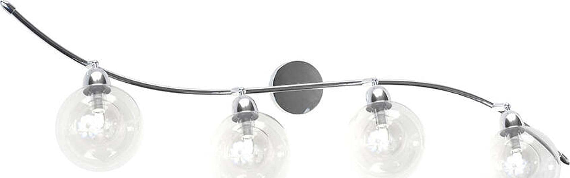 Applique-Contemporaneo-Orizz-Willow-Metallo-Cromo-Vetro-Trasparente-4-Luci-G9