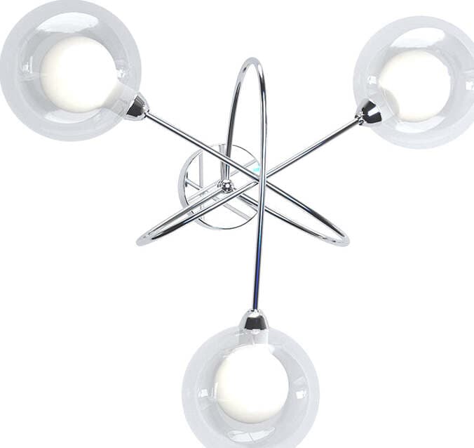 Applique-Contemporaneo-Willow-Metallo-Cromo-Vetro-Bianco-E-Satinato-3-Luci-G9