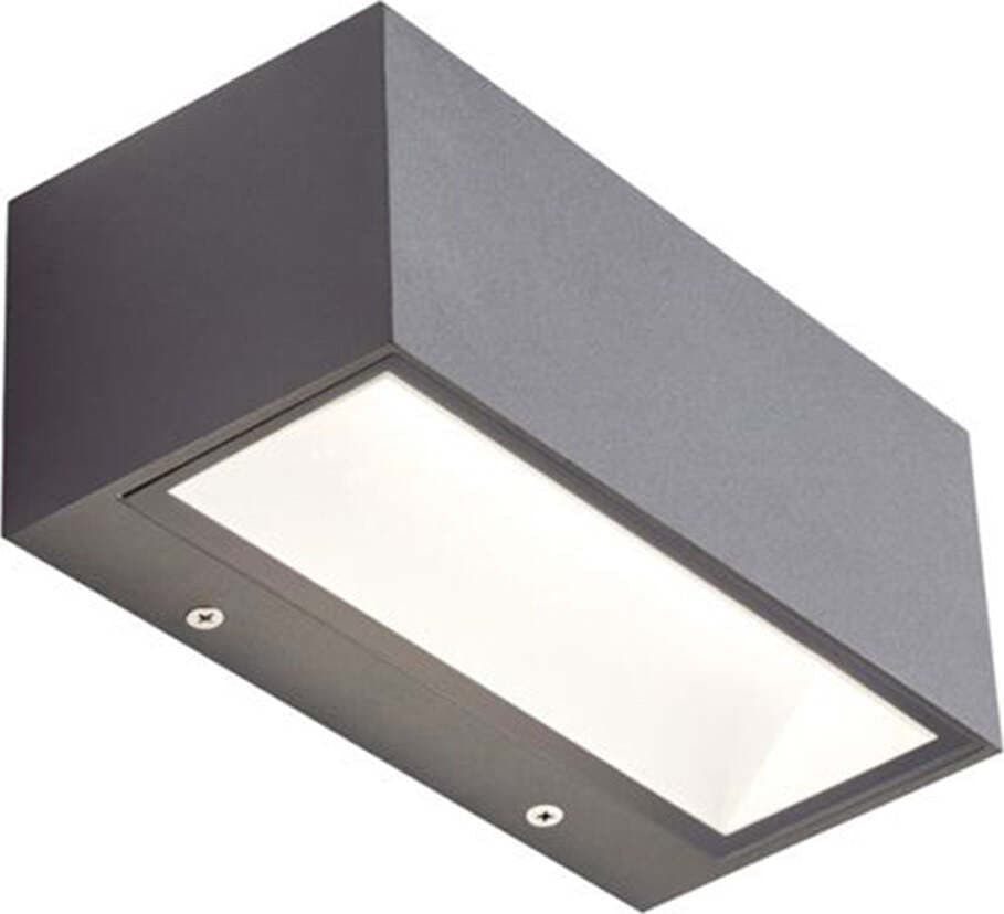Applique-Da-Esterno-Maxi-Biemissione-Box-Alluminio-Grafite-40W-Led-3000K
