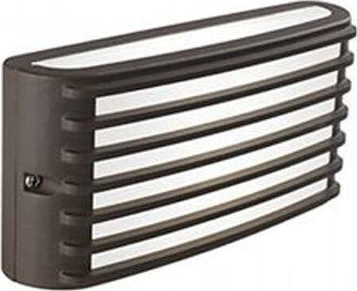 Applique-Da-Esterno-Moderna-Grid-Alluminio-E-Termoplastica-Caffè-Led-10W-4000K