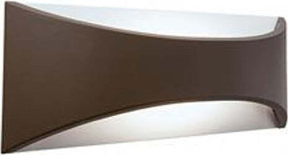 Applique-Da-Esterno-Moderna-Moon-Alluminio-E-Termoplastica-Caffè-Led-12W-4000K