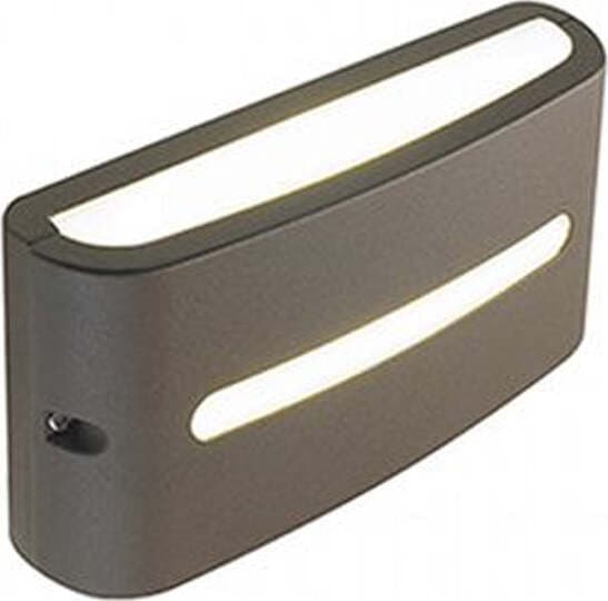 Applique-Da-Esterno-Moderna-Post-Alluminio-E-Termoplastica-Caffè-Led-10W-4000K