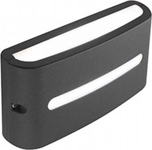 Applique-Da-Esterno-Moderna-Post-Alluminio-E-Termoplastica-Grigio-Led-10W-4000K