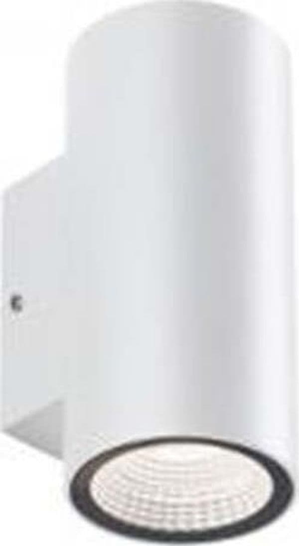 Applique-Da-Esterno-Moderna-Sino-Alluminio-E-Vetro-Bianco-Led-3+3W-4000K