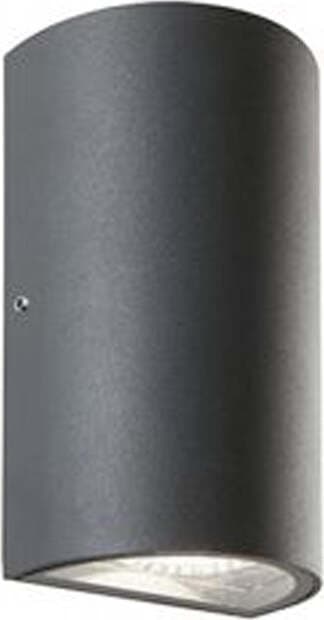 Applique-Da-Esterno-Moderna-Trump-Alluminio-E-Vetro-Grigio-Led-6+6W-4000K