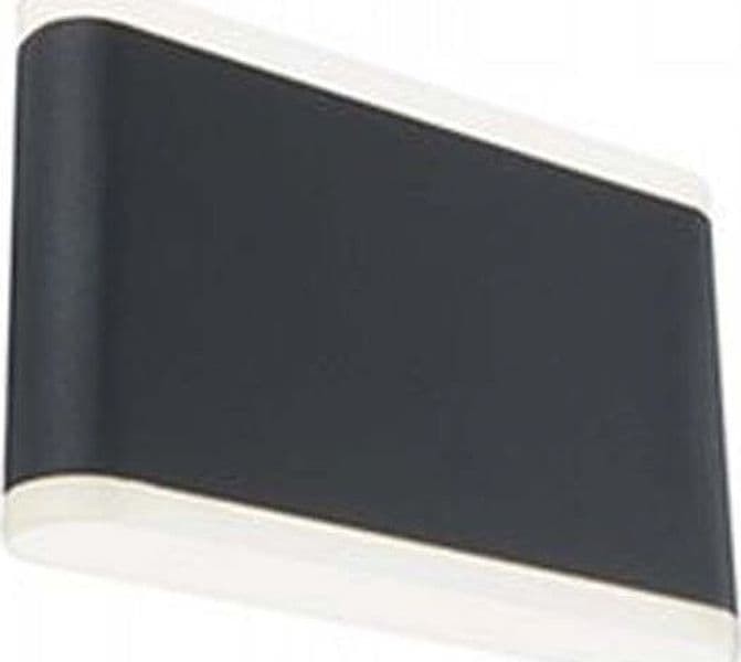 Applique-Da-Esterno-Moderna-Wave-Alluminio-E-Termoplastica-Grigio-Led-7+7W-4000K