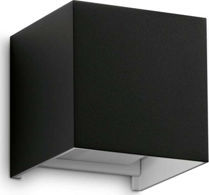 Applique-Da-Parete-Contemporaneo-Atom-Alluminio-Nero-Led-12W-3000K-Ip54