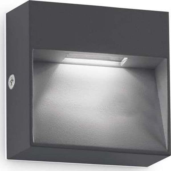 Applique-Da-Parete-Contemporaneo-Dedra-Alluminio-Grigio-Led-1,5W-3000K-Ip65