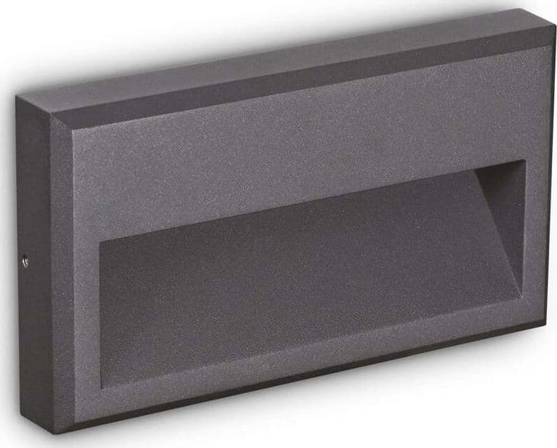 Applique-Da-Parete-Contemporaneo-Febe-Alluminio-Grigio-Led-6W-4000K-Ip65