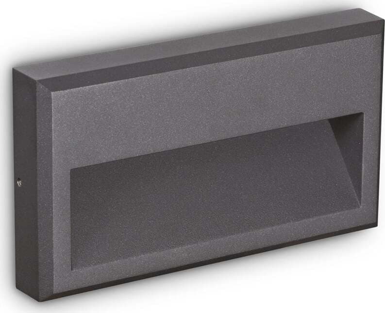 Applique-Da-Parete-Contemporaneo-Febe-Alluminio-Grigio-Led-6W-4000K-Ip65