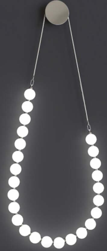 Applique-Da-Parete-Contemporaneo-Perla-Sfere-Vetro-Opaco-Cromo-Led-50W