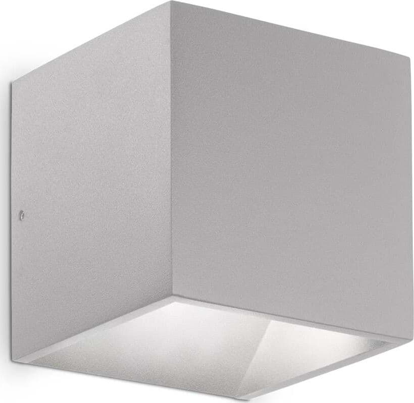 Applique-Da-Parete-Contemporaneo-Rubik-Alluminio-Grigio-Led-8,5W-3000K-Ip54