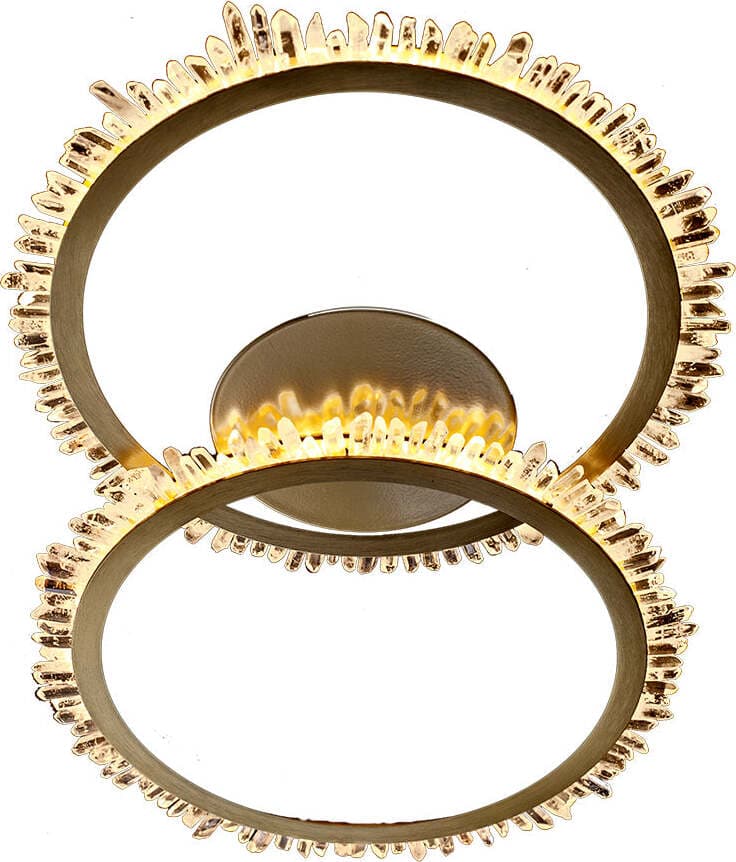 Applique-Da-Parete-Moderno-Halo-Metallo-Cristalli-In-Quarzo-Oro-Satinato-Led-34W