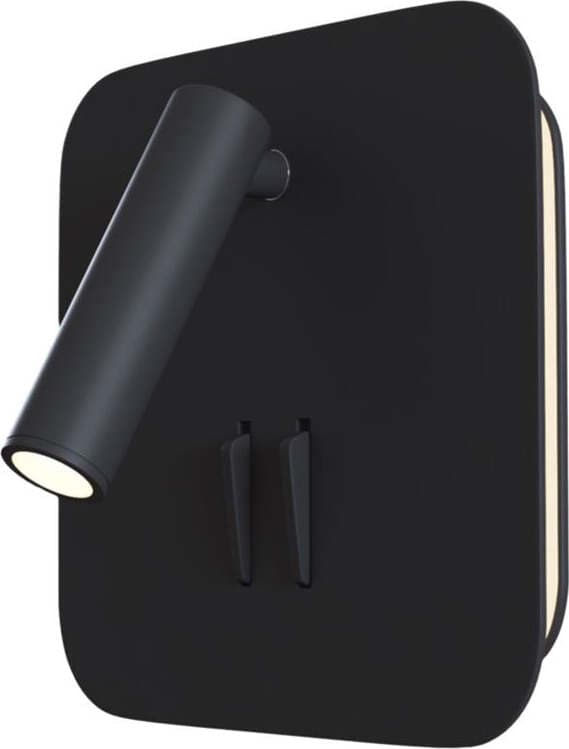 Applique-Da-Parete-Moderno-Ios-176-Alluminio-Nero-Luce-Led-Integrato-10W