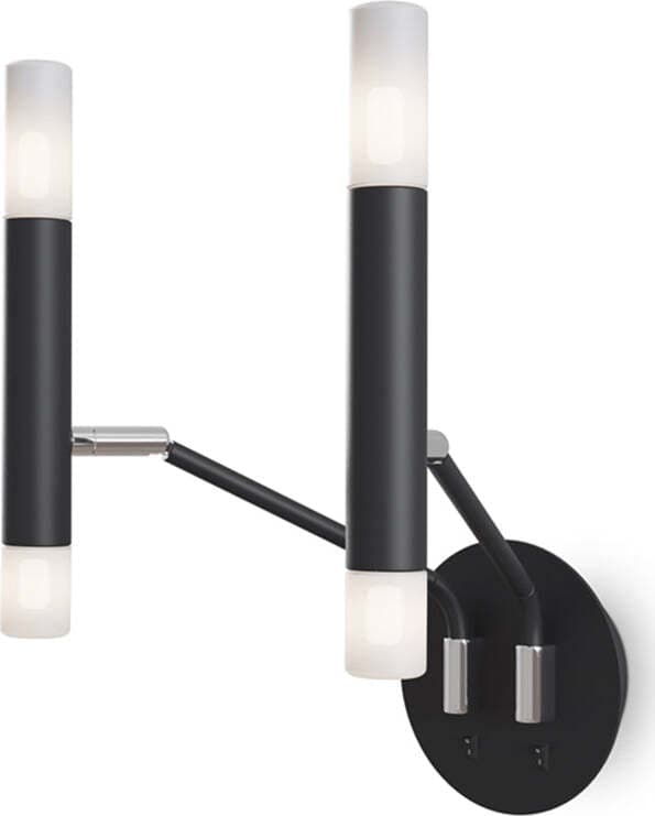 Applique-Da-Parete-Moderno-Vigo-Metallo-Nero-Vetro-4-Luci-G9-25W