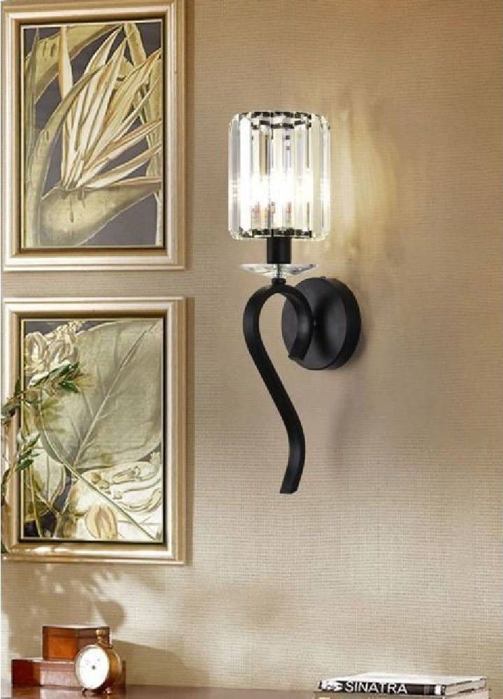 Applique Da Parete Nero Attacco E14 Lampada Muro Paralume In Vetro Metallo E36-1 Casa, arredamento e bricolage > Illuminazione da interno > Applique per interno Trade Shop italia - Napoli, Commerciovirtuoso.it