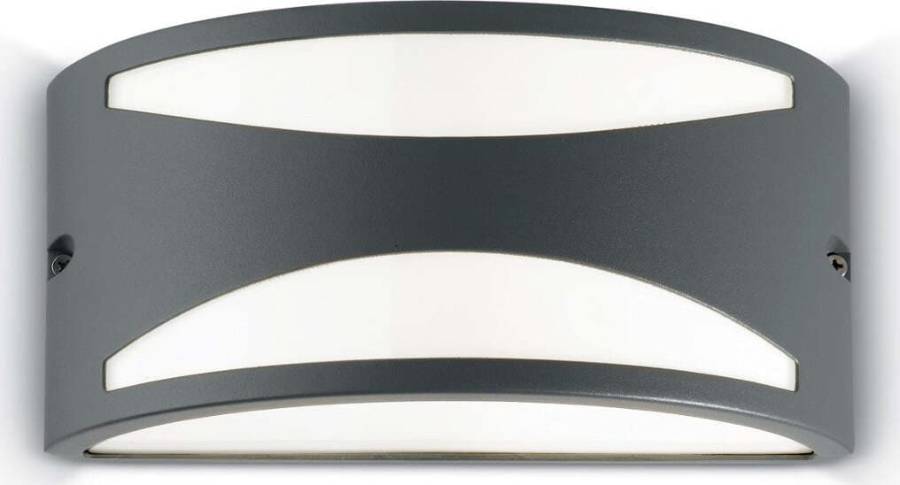 Applique-esterno-Ideal-Lux-REX-3-AP1-092447-E27-LED-IP44-alluminio-lampada-parete