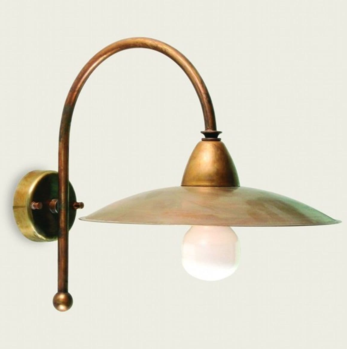 Applique-esterno-rustico-Lampadari-Bartalini-CRISGO-AB25-E27-LED-ottone-lampada-parete