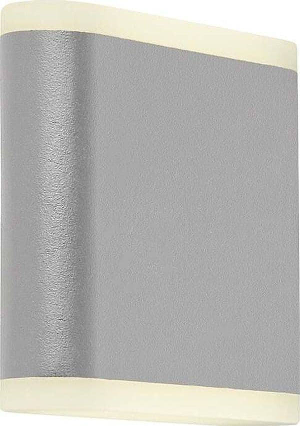 Applique-Esterno-Stratford-Alluminio-Grigio-Policarbonato-Bianco-Led-7,74W-4000K