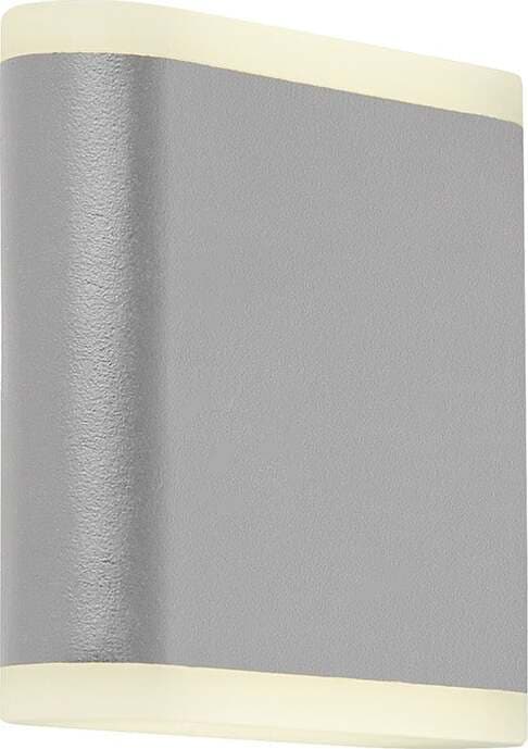 Applique-Esterno-Stratford-Alluminio-Grigio-Policarbonato-Bianco-Led-7,74W-4000K