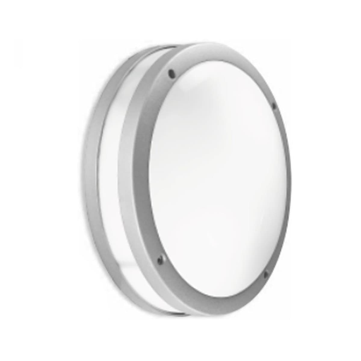 Applique-Gea-Led-URA-R-GES291-LED-IP54-lampada-partete-soffitto-moderna-grigio-alluminio-tonda-E27