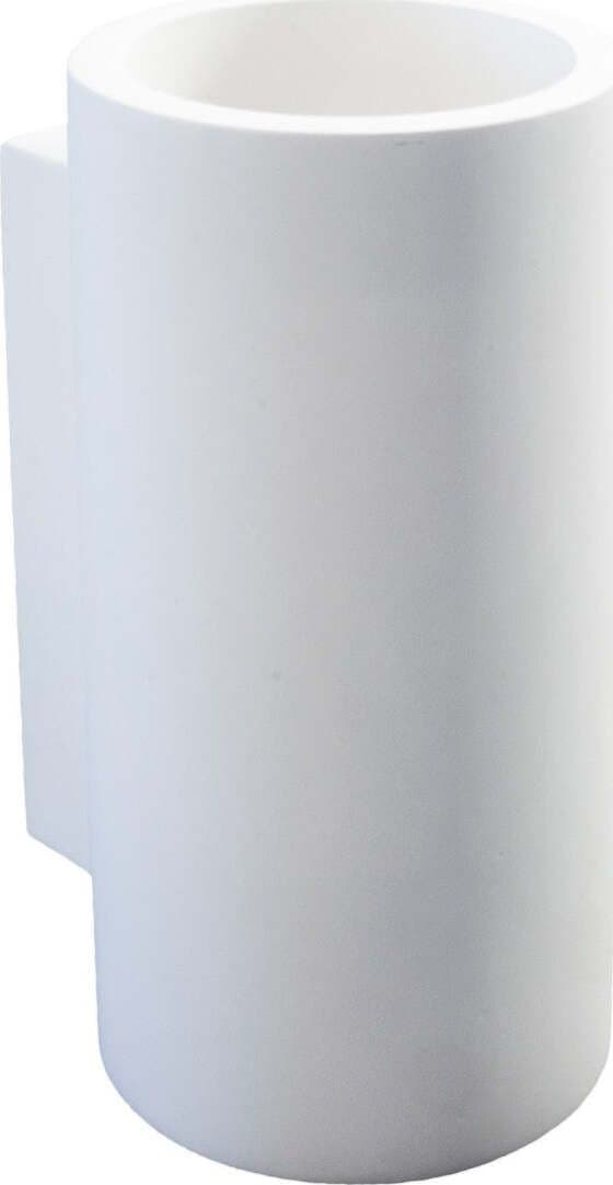 Applique-gesso-Neo-Luce-9010-Belfiore-0048-LED-lampada-parete-verniciabile-cilindro-biemissione-interno-GU10