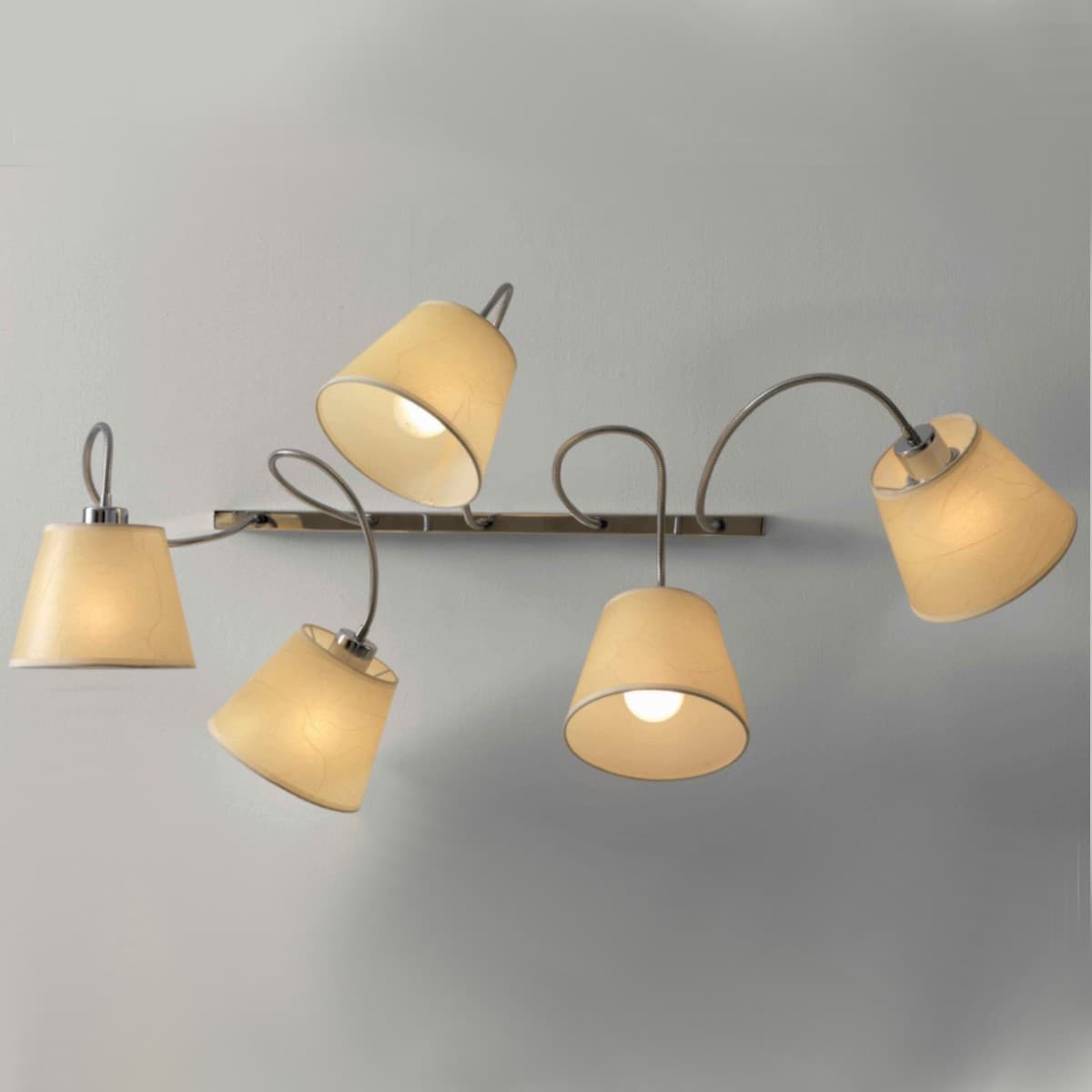 Applique-Illuminando-SOFT-AP5-E27-LED-lampada-parete-paralume-pergamena-metallo-flessibile-classica-moderna-interni