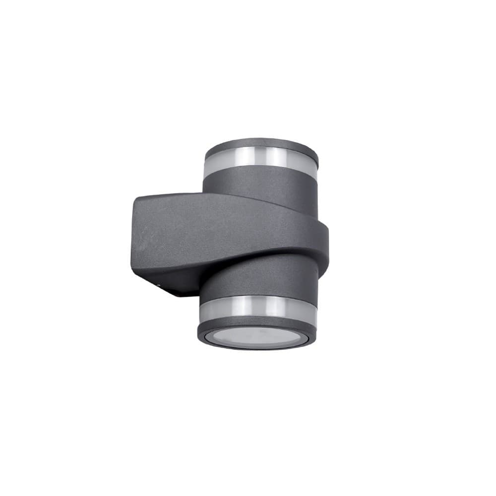 Applique In Alluminio 2x7w Con Doppia Emissione Corpo Grigio Luce 4000k Xc-9288 Articoli da Giardino > Illuminazione da esterno > Applique da esterno Trade Shop italia - Napoli, Commerciovirtuoso.it