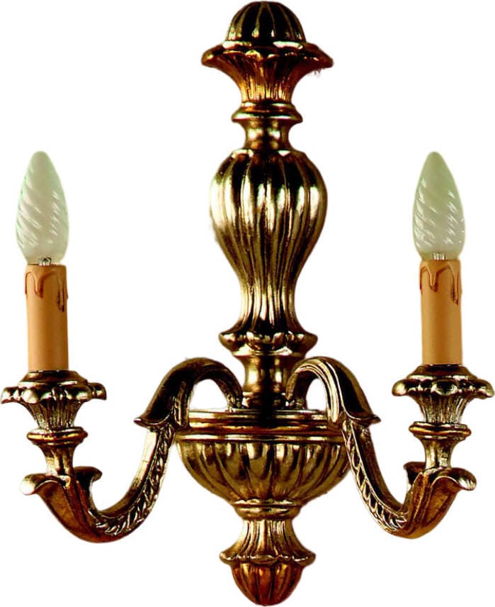 Applique-In-Legno-Classico-Argento-Mecca-2-Luci-Beccaccia