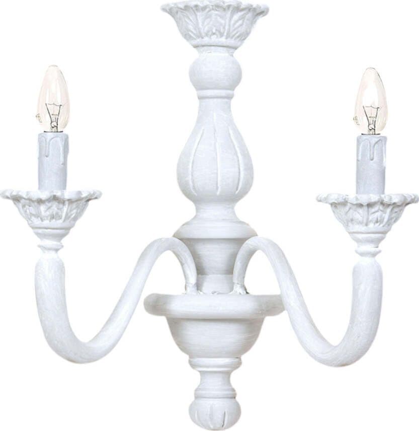 Applique-In-Legno-Classico-Grigio-Sbiancato-2-Luci-Falconidi