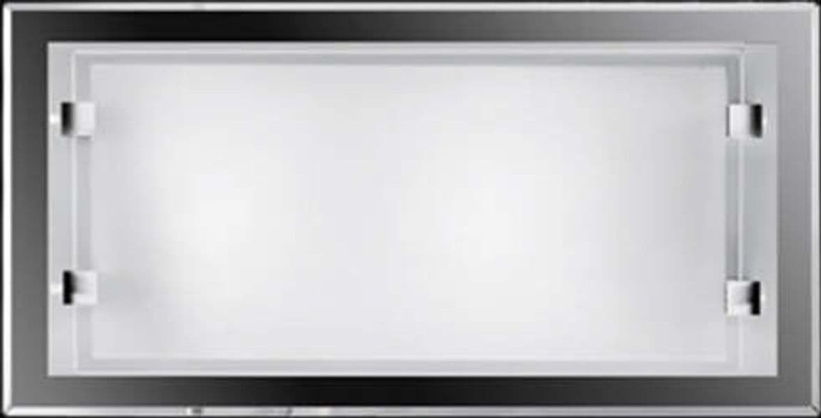 Applique-In-Vetro-E-Metallo-Moderna-Frame-Bianco-2-Luci-E14