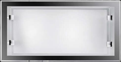 Applique-In-Vetro-E-Metallo-Moderna-Frame-Bianco-2-Luci-E14