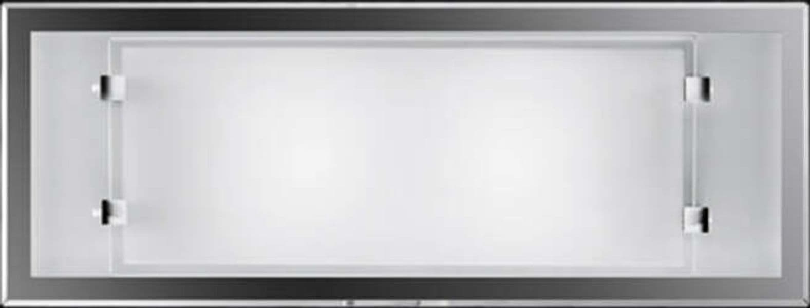 Applique-In-Vetro-E-Metallo-Moderna-Frame-Bianco-2-Luci-E27
