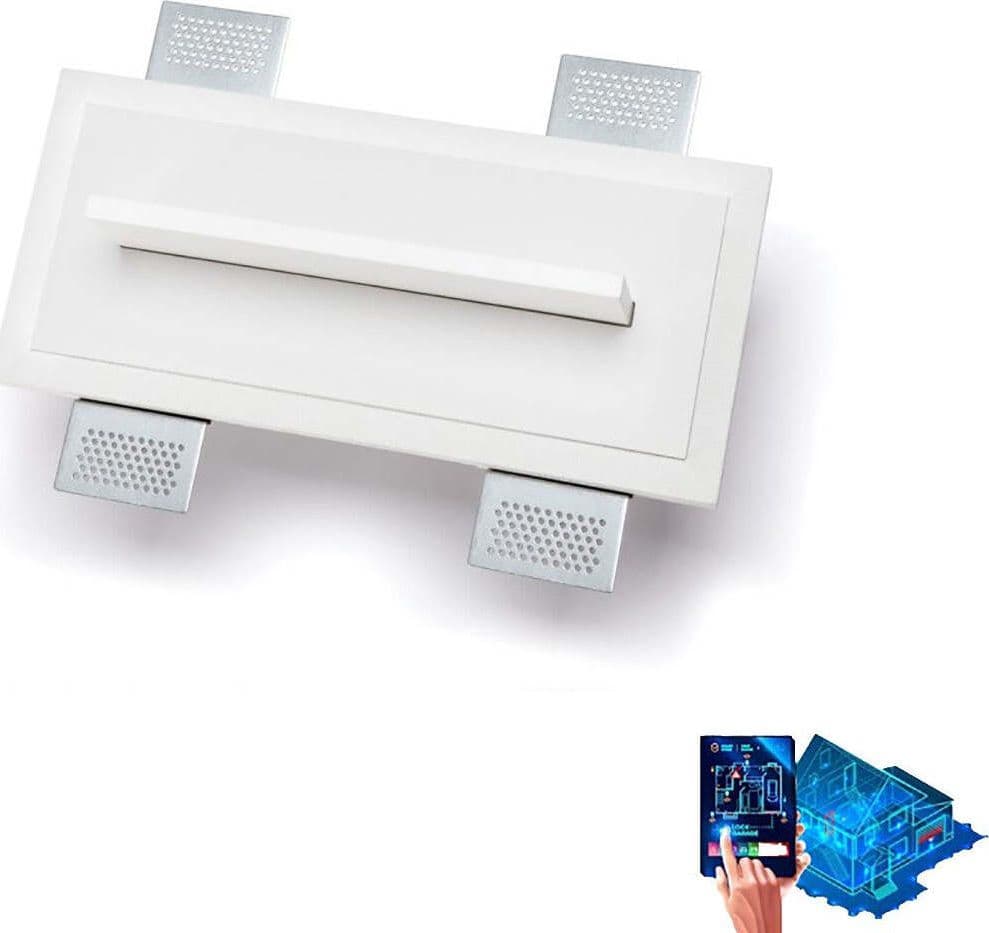 Applique-incasso-Belfiore-9010-ATIK-2508B-30135-LED-WIRELESS-cristaly-verniciabile-lampada-parete