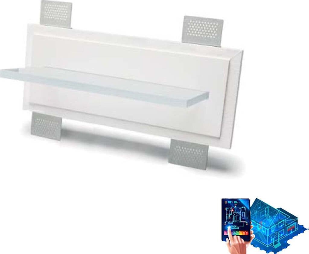 Applique-incasso-gesso-Belfiore-9010-GLAX-SMALL-2484A.3004-LED-24V-SISTEMA-WIRELESS-lampada-parete