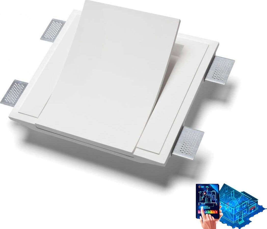 Applique-incasso-gesso-Belfiore-9010-LISSIO-2365B.3031-LED-WIRELESS-IP20-lampada-parete-cartongesso-muro