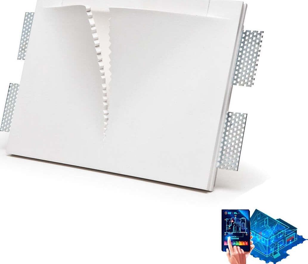Applique-incasso-gesso-Belfiore-9010-SPAKKO-ZIG-2371A.3008-LED-SISTEMA-WIRELESS-lampada-parete