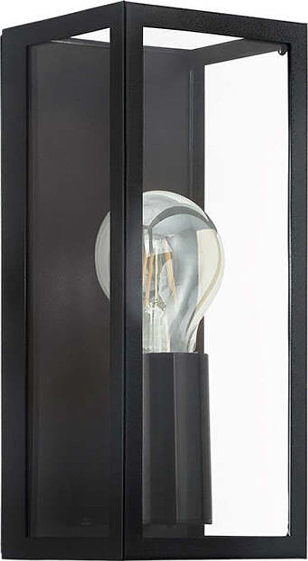 Applique Industrial Amezola 1 Luce Metallo Nero
