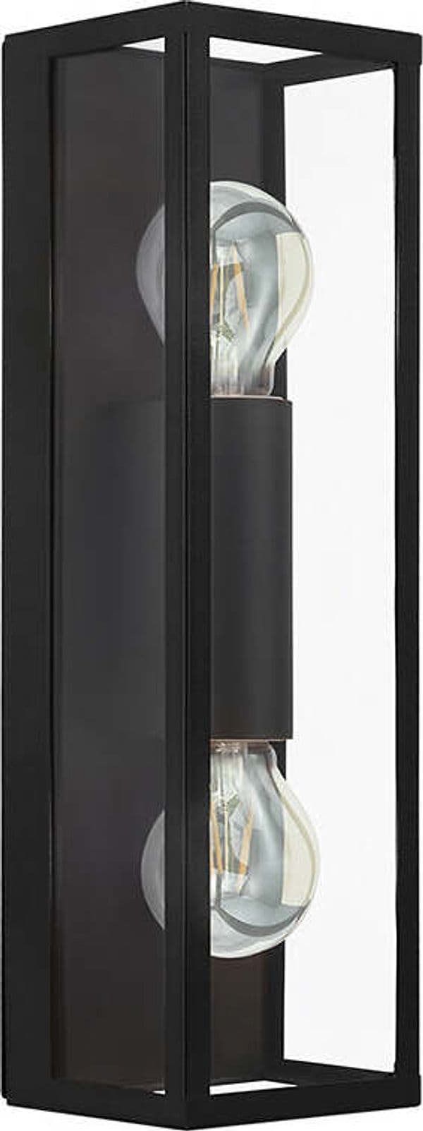 Applique-Industrial-Amezola-2-Luci-Metallo-Nero