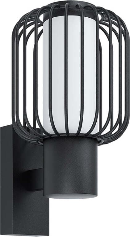 Applique-Industrial-Da-Esterno-Ravello-1-Luce-Acciaio-Zincato-Nero