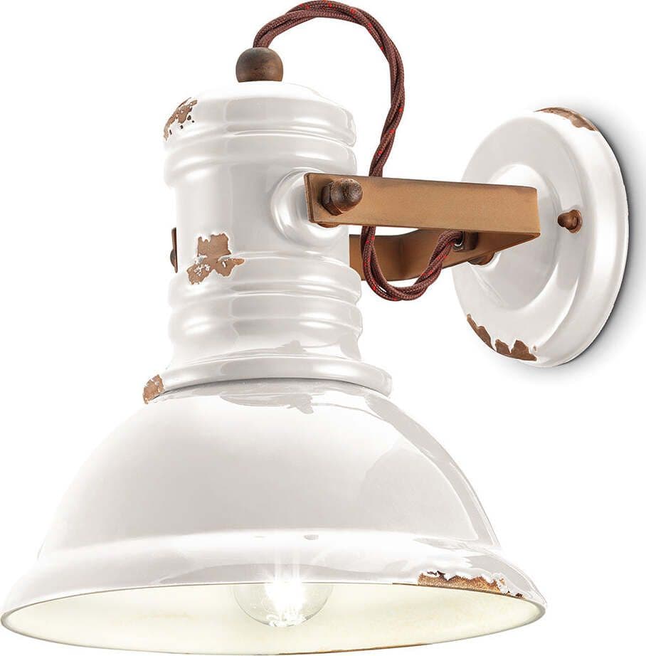Applique-Industrial-Ferro-E-Ceramica-Vintage-Bianco-1-Luce-E27