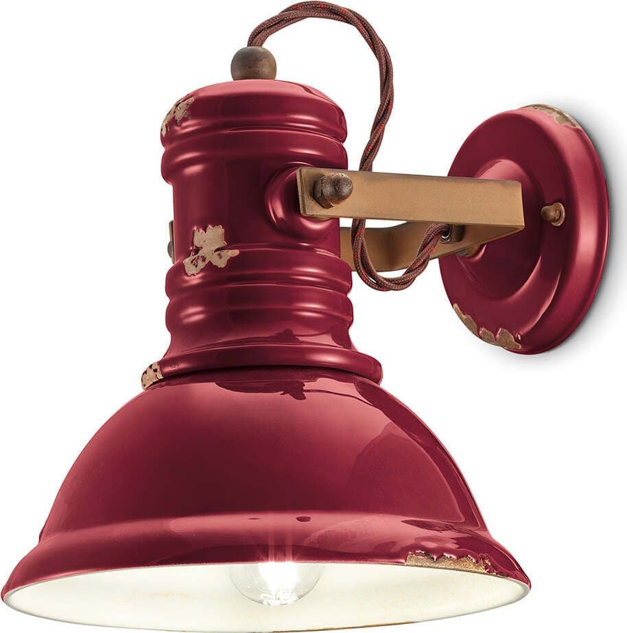 Applique-Industrial-Ferro-E-Ceramica-Vintage-Bordeaux-1-Luce-E27