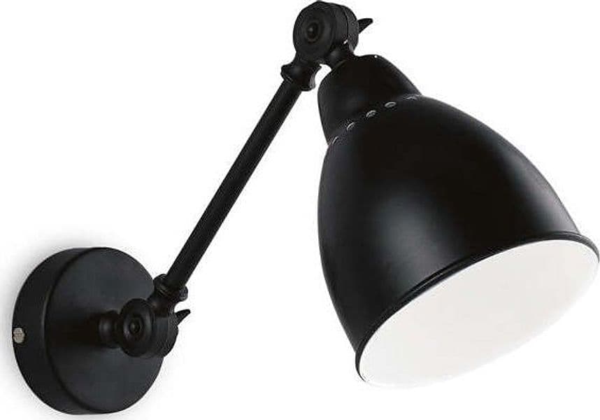 Applique-Industrial-Minimal-Newton-Metallo-Nero-1-Luce-E27
